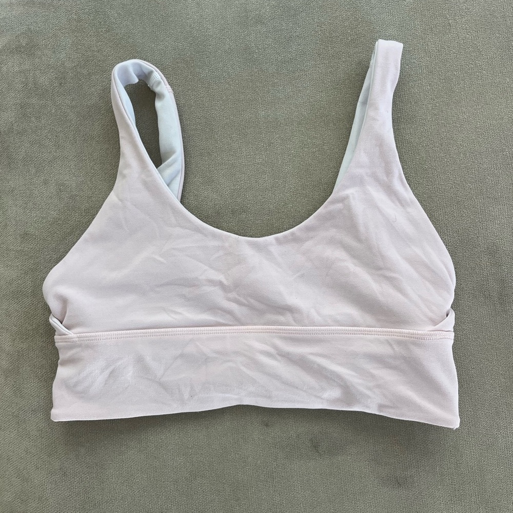 Women's lululemon Light Pink / white reversible sports bar